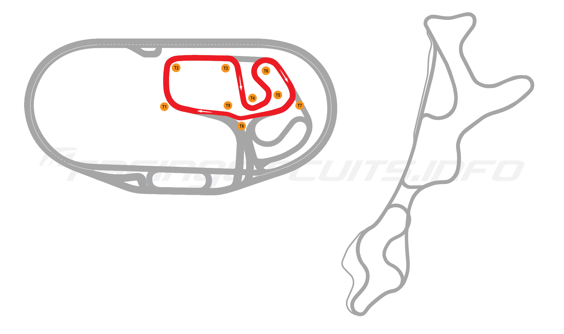 Map of Charlotte Motor Speedway, Short Infield Road Course 2025 to date